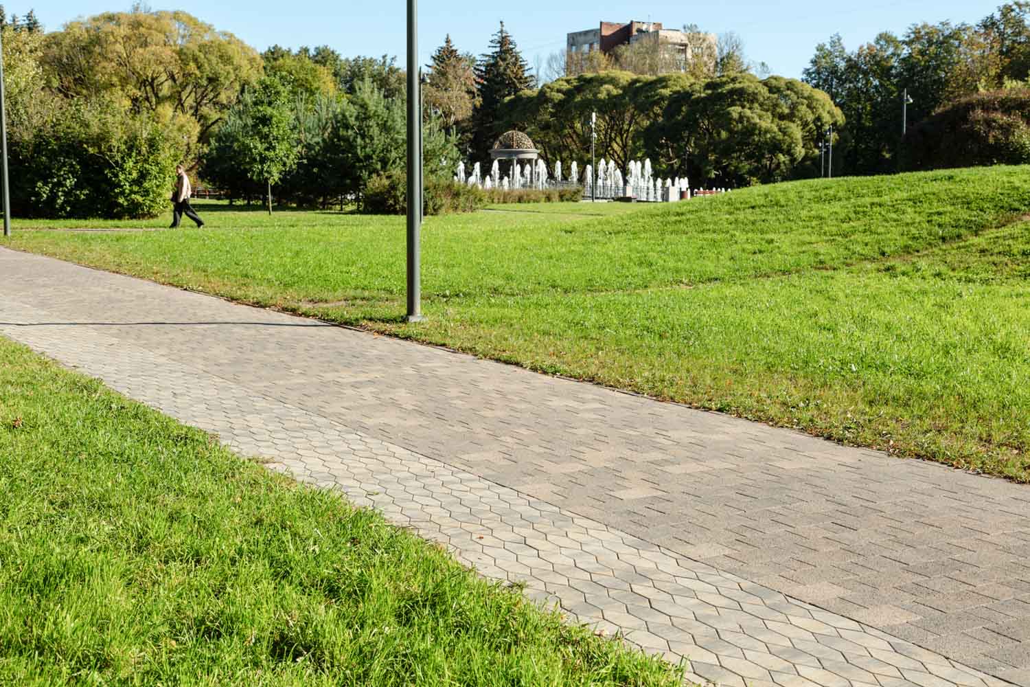 Плитка тротуарная Старый город Б.1.Фсм.6 листопад гранит старый замок, комплект 3 шт, толщина 60 мм
