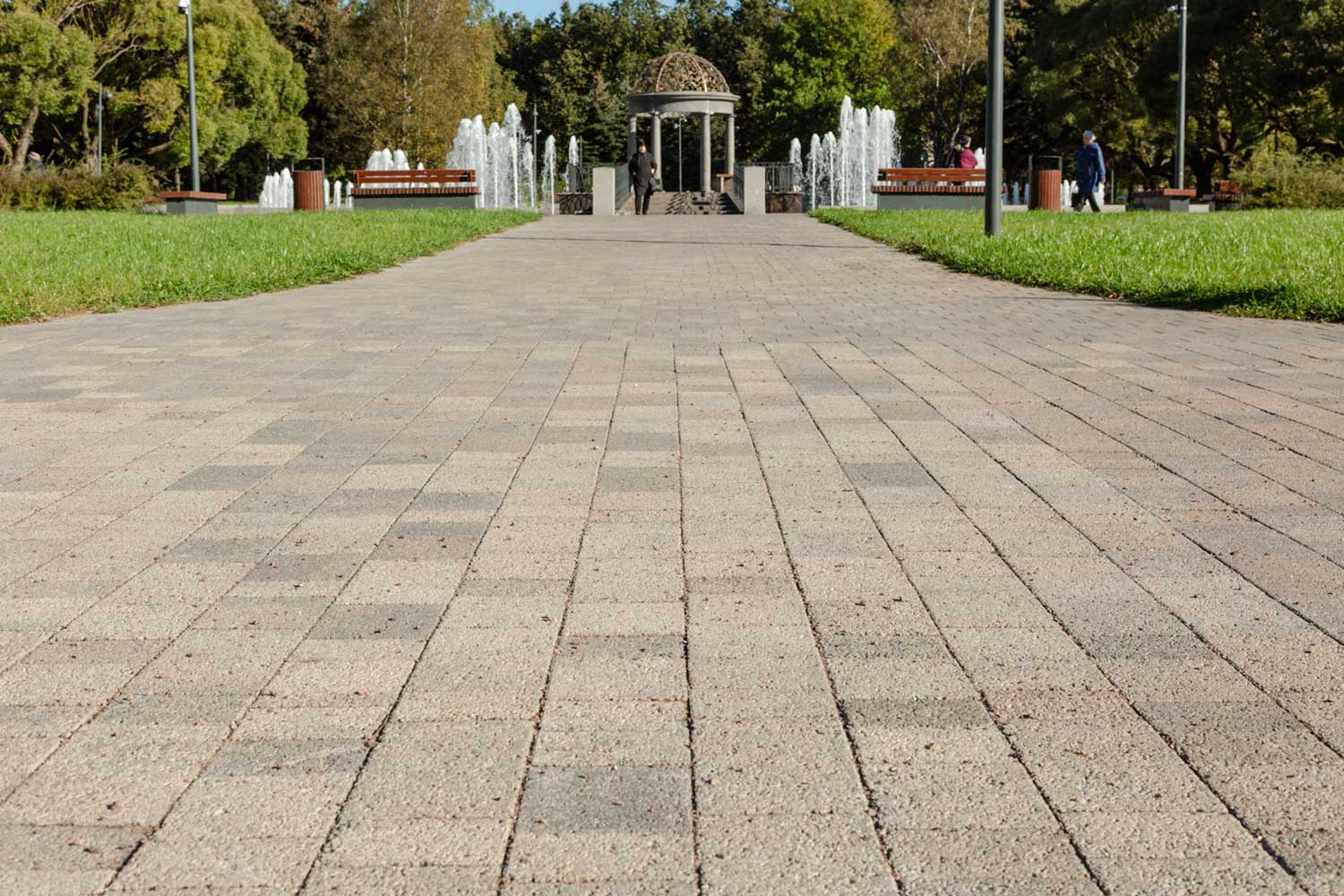 Плитка тротуарная Старый город Б.1.Фсм.6 листопад гранит старый замок, комплект 3 шт, толщина 60 мм