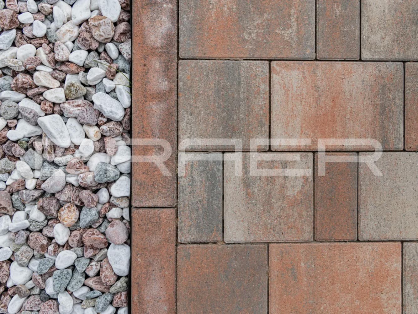 Плитка тротуарная BRAER Старый город Ландхаус Color Mix Койот, толщина 60 мм