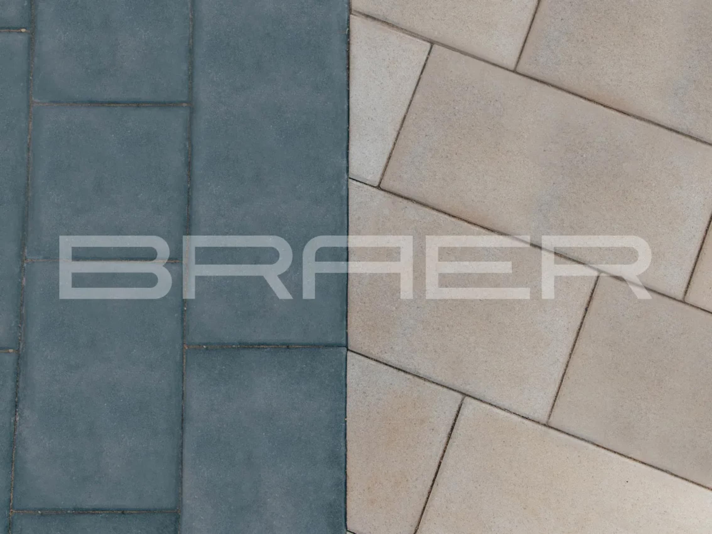 Плитка тротуарная BRAER Триада Color Mix Плато, толщина 60 мм