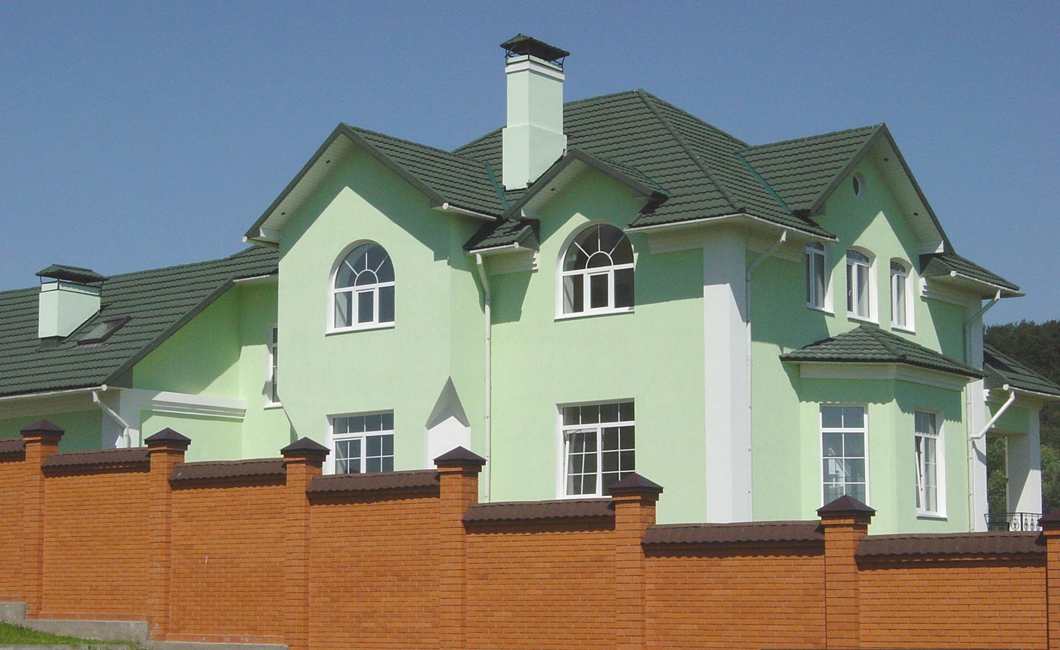 Боковое примыкание левое Metrotile, Green
