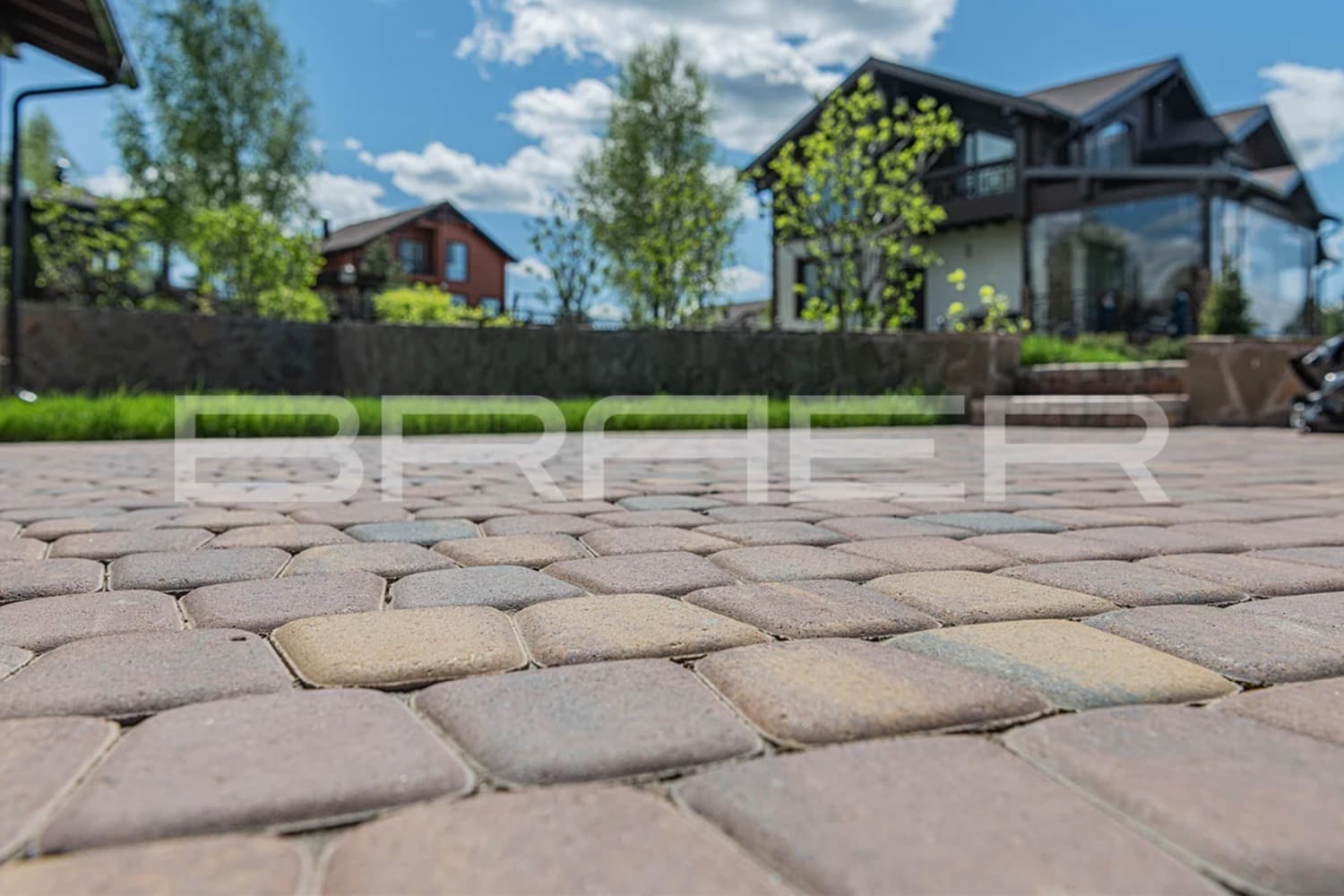 Плитка тротуарная BRAER Классико круговая Color Mix Мальва, 73*110*115*60 мм