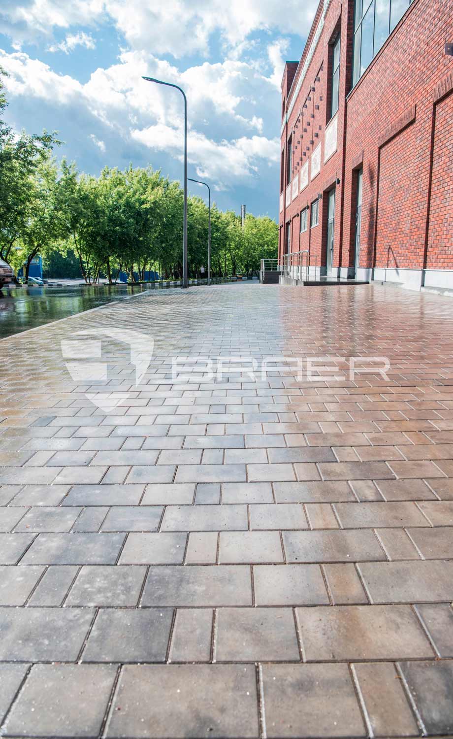 Плитка тротуарная BRAER Старый город Ландхаус Color Mix Туман, толщина 80 мм