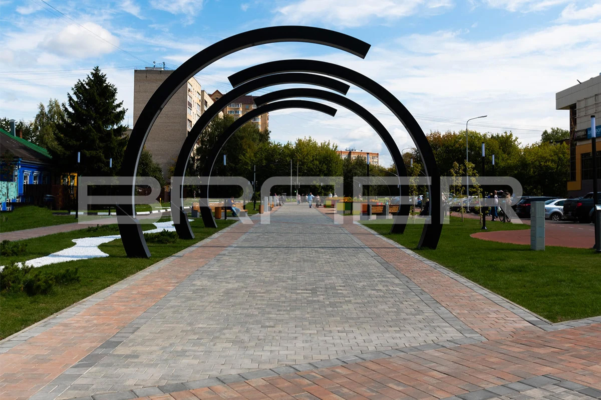 Плитка тротуарная BRAER Старый город Ландхаус Color Mix Койот, толщина 60 мм