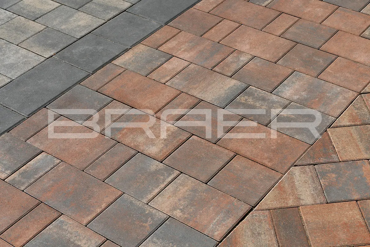 Плитка тротуарная BRAER Старый город Ландхаус Color Mix Койот, толщина 60 мм