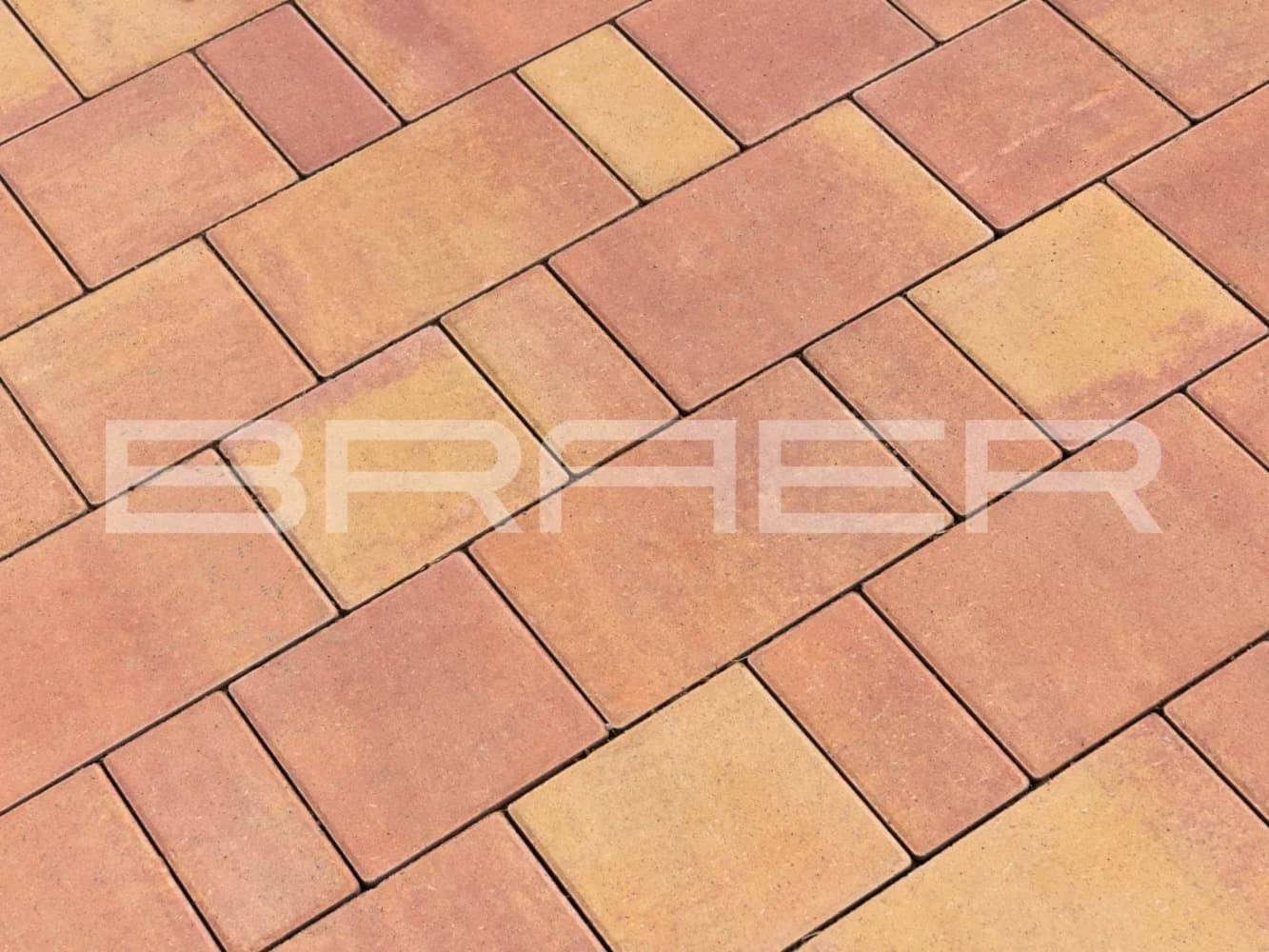 Плитка тротуарная BRAER Старый город Ландхаус Color Mix Рассвет, толщина 60 мм