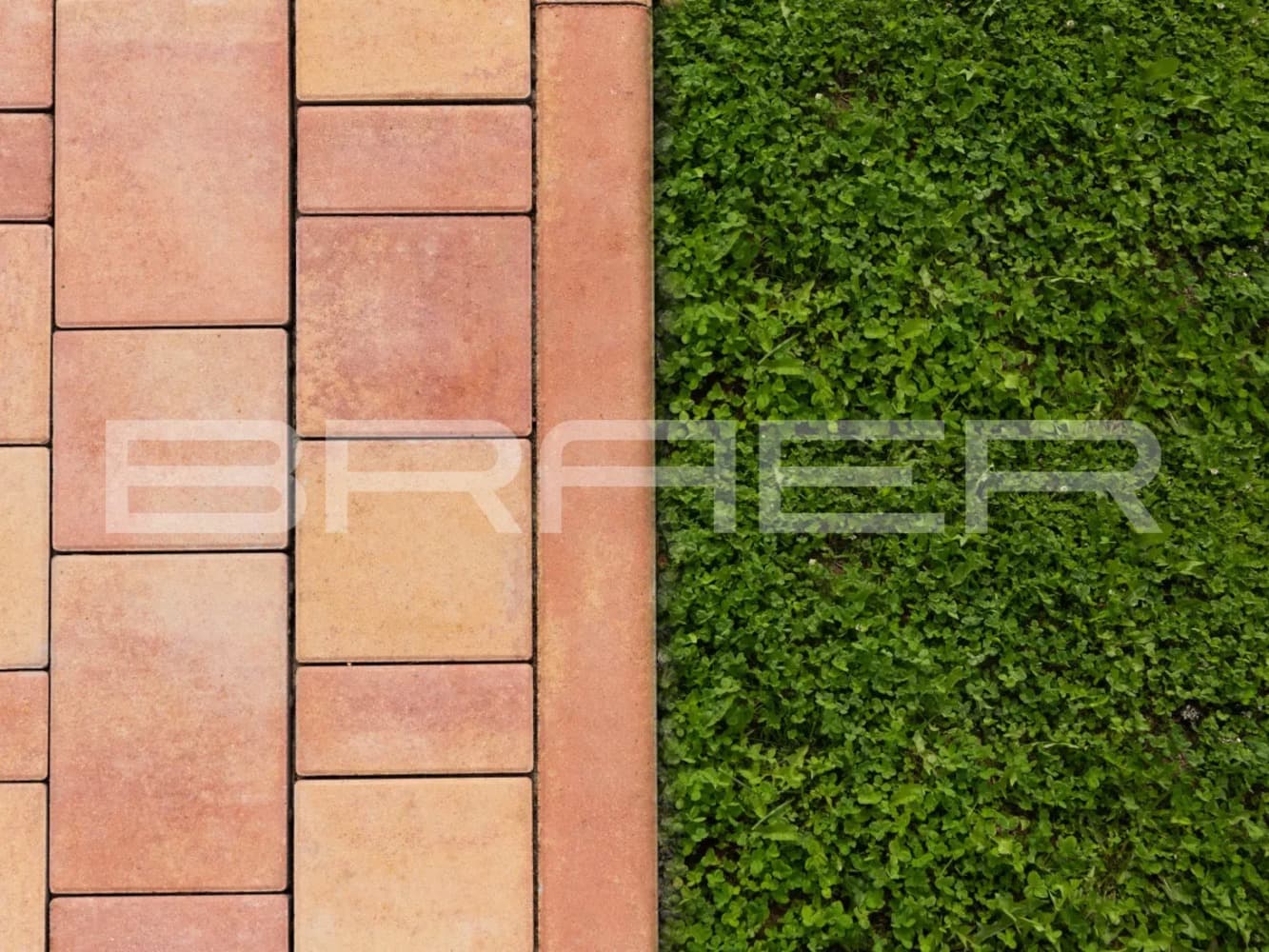 Плитка тротуарная BRAER Старый город Ландхаус Color Mix Рассвет, толщина 60 мм