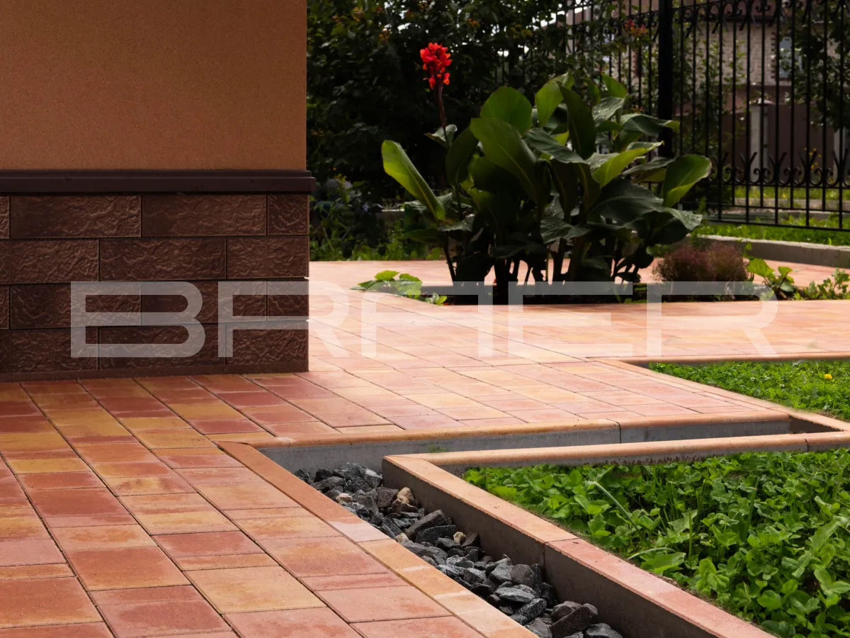 Плитка тротуарная BRAER Старый город Ландхаус Color Mix Рассвет, толщина 60 мм