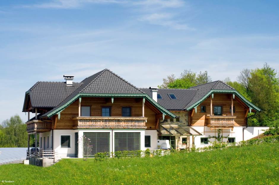 Керамическая черепица рядовая TONDACH Sulm antracite engobe