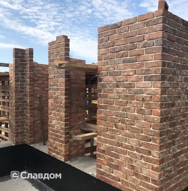 Строительство частного дома с использованием кирпича Сафоно Клинкер
