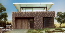 Частный дом с облицовкой фасадной клинкерной плиткой King Klinker Dream House 13 Golden autumn