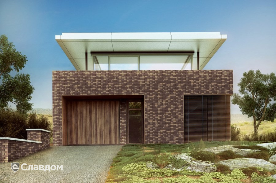 Частный дом с облицовкой фасадной клинкерной плиткой King Klinker Dream House 13 Golden autumn