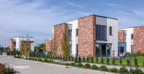 Таунхаус с облицовкой фасадной клинкерной плиткой King Klinker Old Castle HF05 brick stree
