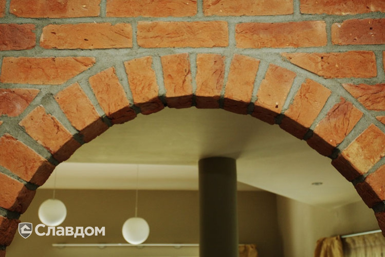 Внутренняя отделка фасадной плиткой LHL Terra Cotta