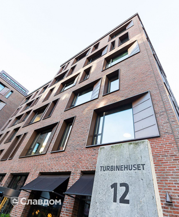 Офисное здание в г. Копенгаген с облицовкой кирпичом Randers Tegl RT445 Rustica