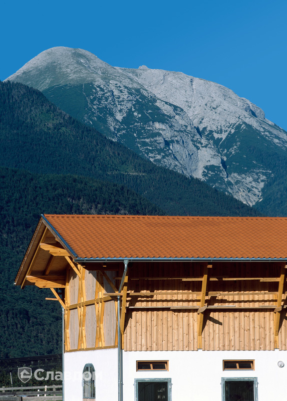 Дом в горах с крышей из черепицы Creaton Harmonie Naturrot