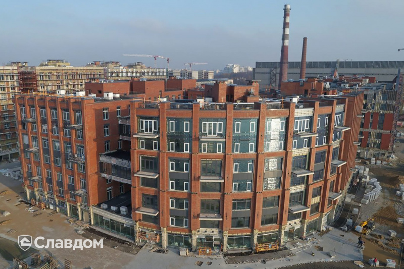 Строительство ЖК бизнес-класса "Петровская доминанта" с применением фасадной плитки Stroeher