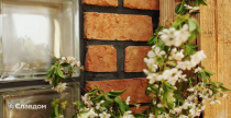 Внутренняя отделка фасадной плиткой LHL Terra Cotta