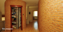 Внутренняя отделка фасадной плиткой LHL Terra Cotta