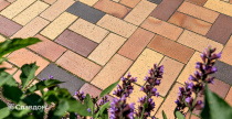 Микс брусчатки MUHR 04 Rotbraun-bunt, 05 Eisenschmelz schwarzbraun, 06 Hellbraun-bunt и 08S Lachsrot spezial