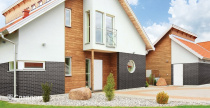Частный дом с облицовкой фасадной клинкерной плиткой King Klinker Dream House 18 Volcanic black