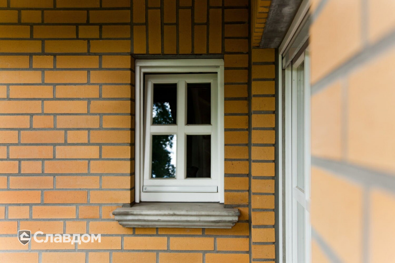 Частный дом из кирпича Muhr Nr.01 Niederlausitzer Gelb geschalt