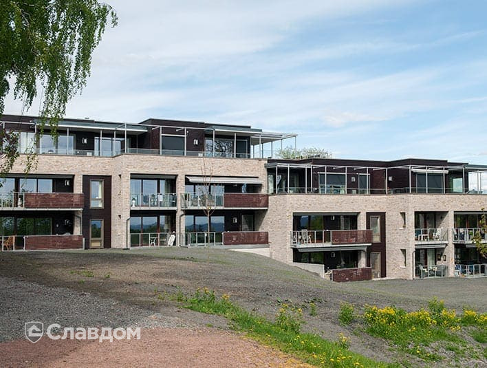 Апартаменты в Норвегии с облицовкой кирпичом Randers Tegl RT547 Unika