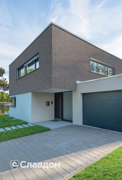 Частный дом с облицовкой фасадной клинкерной плиткой King Klinker Dream House 23 Grey eminence