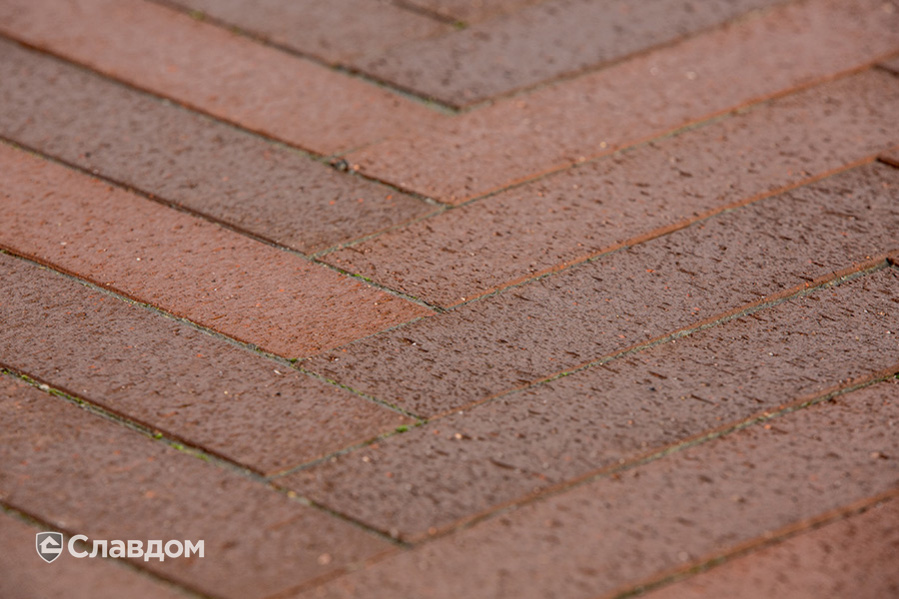 Территория частного дома с применением брусчатки Penter Baltic Klinker Pavers Nuance STT65