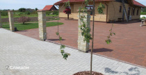 Территория частного дома с применением брусчатки Penter Baltic Klinker Pavers Nuance STT65