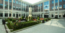 Клубный деловой центр Central Yard с облицовкой фасадной плиткой Stroeher Keravette Shine 825 sherry