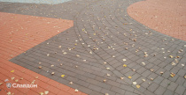 Площадь с применением брусчатки Penter Baltic Klinker Pavers Classic и Braun