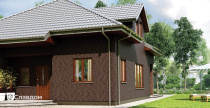 Частный дом с облицовкой фасадной клинкерной плиткой King Klinker Dream House 15 Mahogany dream