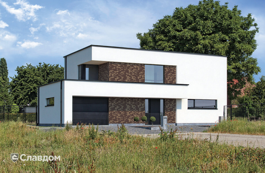 Загородный дом с облицовкой фасадной клинкерной плиткой King Klinker Dream House 13 Golden autumn