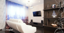 Квартира с применением облицовочного камня White Hills Кельн брик 320-00