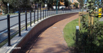 Тротуар с применением клинкерной брусчатки Penter Mediterrano