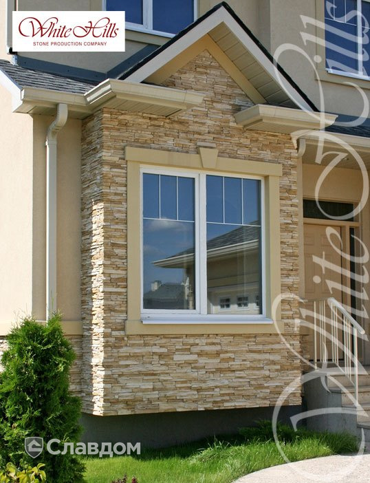 Загородный дом с использованием облицовочного камня White Hills Кросс Фелл 100-10
