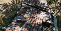 Тротуарная дорожка с мощением брусчаткой Skriabin Ceramics 53