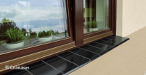 Фасад частного дома с применением клинкерных подоконников King Klinker 17 Onyx black