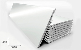 Керамогранитная плита Faveker GA16 для НФС, Blanco Brillo, 1000*400*18 мм