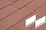Плитка тротуарная Готика Profi, Плита AI, красный, частичный прокрас, б/ц, 700*500*80 мм