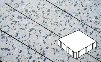 Плитка тротуарная Готика, City Granite FINO, Квадрат, Грис Парга, 300*300*80 мм