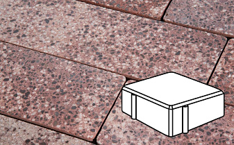 Плитка тротуарная Готика, City Granite FINO, Квадрат, Сансет, 100*100*100 мм
