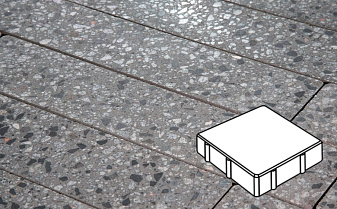 Плитка тротуарная Готика, City Granite FINO, Квадрат, Галенит, 200*200*60 мм