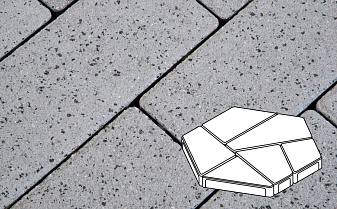 Плитка тротуарная Готика, City Granite FERRO, Полигональ, Белла Уайт, 893*780*80 мм
