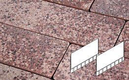 Плитка тротуарная Готика, Granite FINO, Плита AI, Сансет, 700*500*80 мм