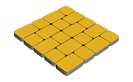 Плитка тротуарная SteinRus Инсбрук Альт Дуо А.3.Фсм.4, гладкая, желтый, толщина 40 мм