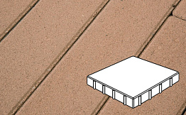 Плитка тротуарная Готика Profi, Квадрат, оранжевый, частичный прокрас, б/ц, 400*400*100 мм