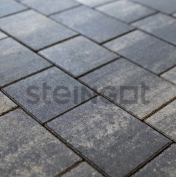 Плитка тротуарная Steingot Color Mix, Новый город, Штайн Блэк, толщина 100 мм