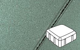 Плитка тротуарная Готика Profi, Старая площадь, зеленый, частичный прокрас, б/ц, 160*160*60 мм